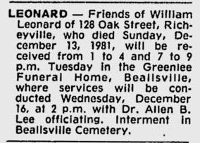 William Leonard obit